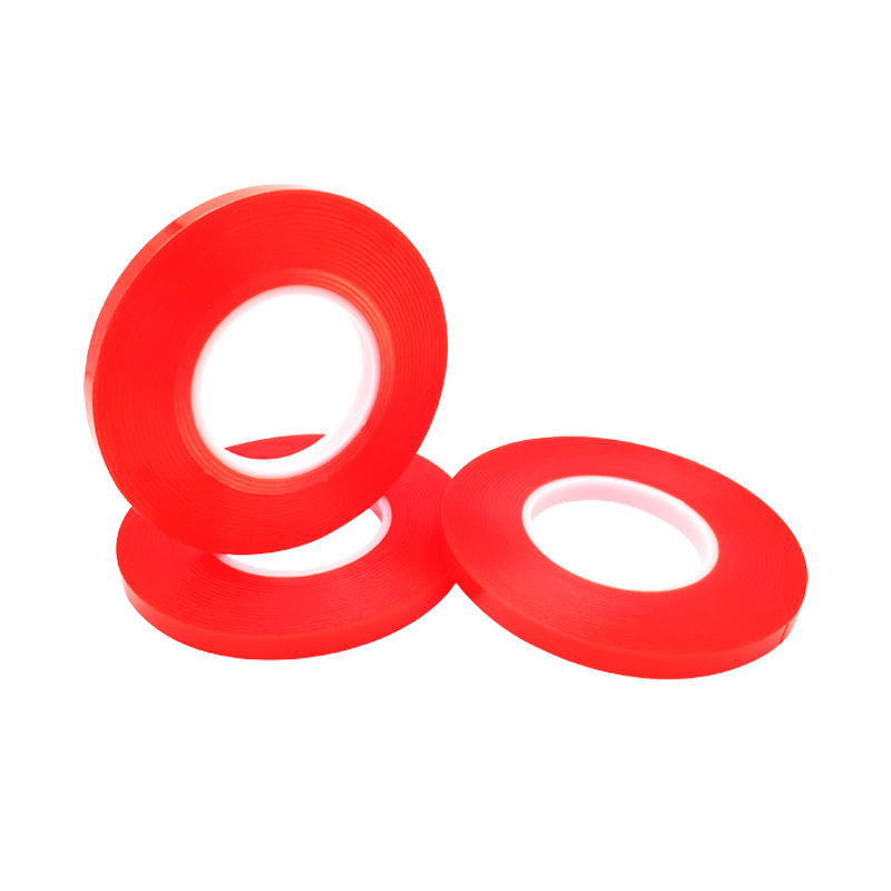 4965 Banner Hemming Screen Camera Repair Red Polyester Film PET Double Sided Adhesive Tape Roll with Viscosity