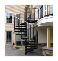 Rampe d'escalier en spirale en acier au carbone, montage mural, support de main courante, fixation incurvée pliable, escalier en spirale moderne en acier au carbone