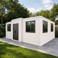 Maison conteneur pliable extensible à 4 chambres, module de logement mobile modulaire avec applications pour bureaux et centres commerciaux