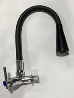 Robinet de cuisine et salle de bain contemporain style ferme en plastique ABS, avec bec pivotant biseauté et revêtement coloré, monocommande, pour eau froide, rotation 360°
