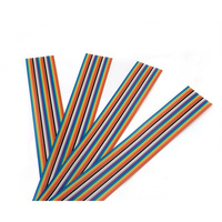 UL21311 câble arc-en-ciel ruban de cuivre étamé sans halogène à faible fumée câble plat flexible fil électrique 10 broches