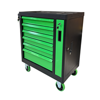 Chariot de rangement métallique robuste avec plateau en bois, roues pivotantes, capacité de charge 300 kg, 6 tiroirs, certifié GS, personnalisation OEM, outil