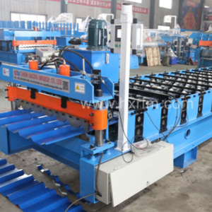 Machine automatique <span class=keywords><strong>de</strong></span> formage <span class=keywords><strong>de</strong></span> rouleaux en <span class=keywords><strong>acier</strong></span> GI PPGI pour la fabrication <span class=keywords><strong>de</strong></span> panneaux muraux <span class=keywords><strong>de</strong></span> <span class=keywords><strong>toiture</strong></span> trapézoïdaux - Product Image 1