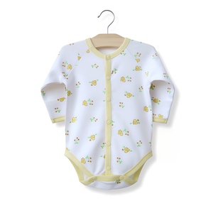 Combinaison bébé 100% coton à manches longues avec boutons pression sur le devant, imprimé animal cartoon, vêtements bébé durables, combinaison pour nouveau-né - Product Image 2