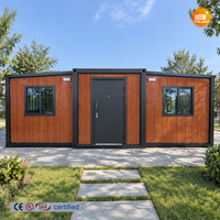 Rumah Kontainer Lipat Ekspansiabel 20ft 40ft Kustom, Rumah Prefab, Kamar Tidur, Kantor, Bengkel, Vila Luar Ruangan