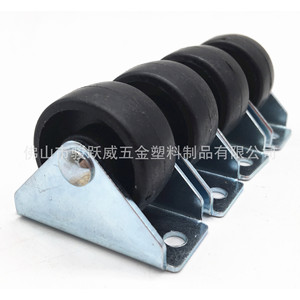 Roulettes pour meubles 30 mm, noires, en PP, fixation rigide, pour usage meubles - Product Image 5