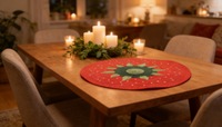 Sets de table ronds tissés style bohème motif tomate, imperméables, antidérapants, résistants à la chaleur, faciles à nettoyer, en PP, pour la salle à manger