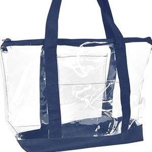 Bolsa <span class=keywords><strong>de</strong></span> Mano Transparente <span class=keywords><strong>de</strong></span> PVC Personalizada con Cierre, para Playa y Estadio, Gran Venta - Product Image 3