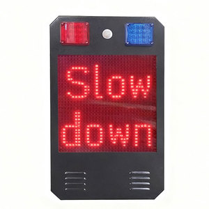 Señal de Advertencia Inteligente de Cruce Peatonal con Energía Solar, LED Rojo y Azul, Placa de Acero Laminado en Frío de 12V 50W - Product Image 2