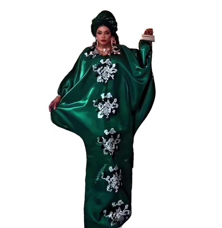green emerald velvet dress Long African Dresses Women Dashiki Nigeria Traditional Wedding Outfit  Lantern Sleeve Wax Pearl Gown 1238 M at Amazon Women's Clothing store