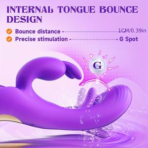 Vibrateur clitoridien et point G en forme de lapin, jouet sexuel pour adultes, femmes et couples, masseur vibrant pour doigts, 10 modes de vibration - Product Image 4