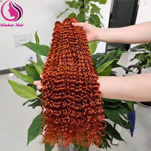 Vierge Bouclés Blonde Remy Double Trame 100% Cuticules Alignés Birmans Paquets de Cheveux Humains Bruts <span class=keywords><strong>Tissage</strong></span> <span class=keywords><strong>Naturel</strong></span> Extensions de Cheveux - Product Image 2