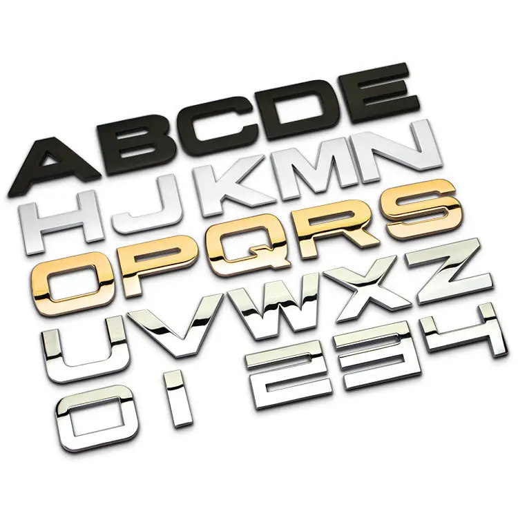 저렴한 가격 제조 업체 ABS 3D 크롬 알파벳 문자
