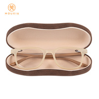 Étui à lunettes rigide ovale en daim imprimé léopard, anti-rayures, logo personnalisé, multicolore, vente en gros