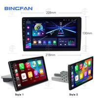 Autoradio Voiture QLED Quad-Core Android 10 1 Din avec Écran Tactile Carplay Lecteur DVD Stéréo Auto