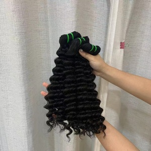 批发100% 生人发纬纱越南处女人发卷曲超双拉束天然头发延伸 - Product Image 4