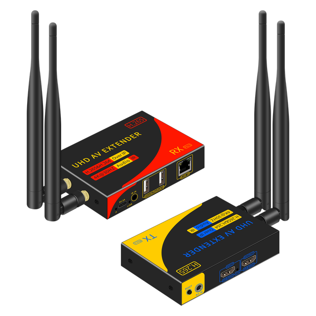 Wholesale 4K/1080P HDMI KVM Network+wireless 200M/656FT Receiver HDMl VGA Dual Output HDMI Wireless Extender for Monitoring NVR