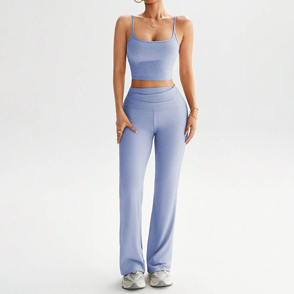 FH 1set 3 Piece Sleeveless Cami Top Long Sleeve Coat High Waist Leggings Soft Stretchy Quick Dry Workout Outfit for Fitness Gym