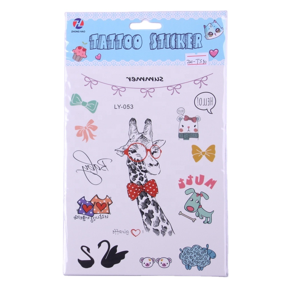 Горячая Распродажа, наклейка на тату козы, слона, животных, временные детские наклейки, татуировки