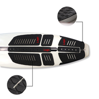Nouveau Design Accessoires de Surf Rouge 3 PIÈCES LOGO Couleur EVA Mousse Surf Skimboard Deck Surfboard Tail Traction Pad à vendre