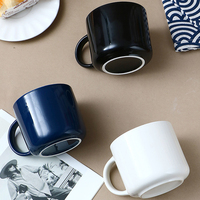 Tasses à lait d'avoine en porcelaine de grande capacité approvisionnement d'usine 16oz tasses à café en céramique colorées imprimées avec logo sur mesure