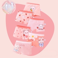 Calzones Tipo Bóxer de Algodón 5A Suaves y Transpirables para Niñas, Ropa Interior de Cuatro Puntas para Niñas Medianas y Grandes, Venta al Por Mayor