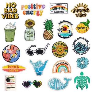 Hot Sale Emboridey Summer Style Sun Glass Pineapple Travel Bus <b>Patch</b> for Clothes - Product Image 1