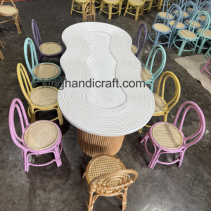 Silla de mimbre natural hecha a mano, asientos de mimbre estilo Montessori para habitación de niños, venta al por mayor - Product Image 4