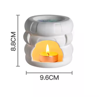 Lampe à huile en céramique artisanale, diffuseur d'huiles essentielles parfumées pour la maison, le bureau et la chambre, technique religieuse