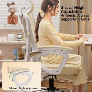 Ergonomic <b>Office</b> Gaming Chair Comfortable <b>Computer</b> Chair for Home Dorm Girls Bedroom Ideal for Long Hours - Product Image 3