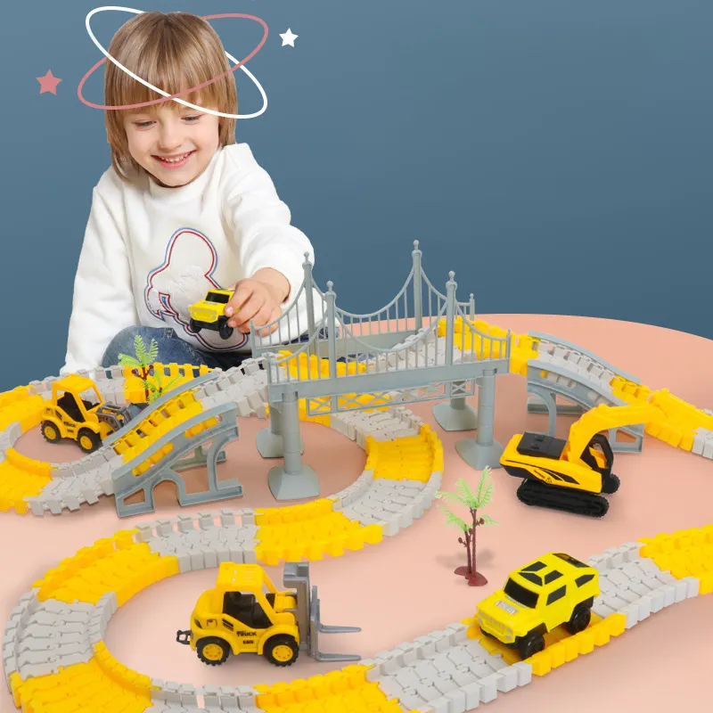 Bloques de construcción de levitación magnética para niños, juego de Abs Original, tren de carreras sensorial, juguetes para niños