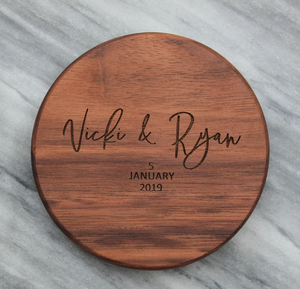 Sous-verres en bois de bambou, noyer et hêtre, ronds et carrés, gravés, style rustique, pour gravure laser, vente en gros, livraison gratuite - Product Image 6