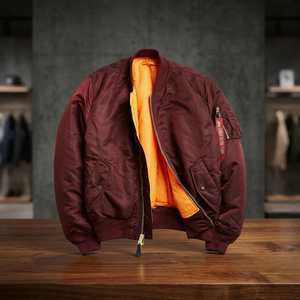 Wholesale 2024 Custom Men Winter High Street Embroidery Blank Plain Nylon Ma-1 Flight Bomber Jacket Windproof Breathable - Product Image 3