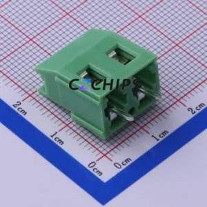KF129-7.62-2P <b>Screw</b> Terminal <b>Block</b> Through hole Component (THT),P=7.62mm Connector 1x2P 7.62mm Green Through Hole - Product Image 2
