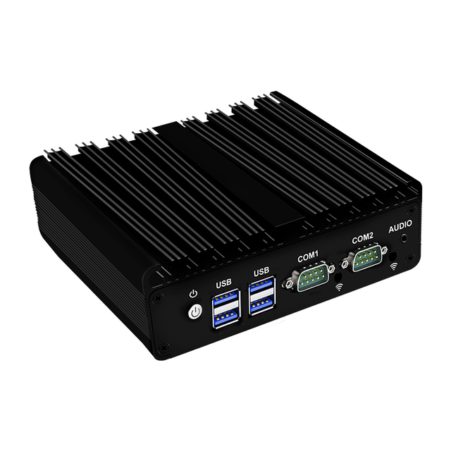 New Industrial Mini PC I7 4600U Fanless 2-Cores 4-Threads with 6*USB 2*COM Din Rail Various Interfaces CN AU Plugs