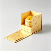 Boîte à gâteau personnalisée multifonctionnelle et écologique, emballage pour dessert, boîte cadeau en papier magnétique vide pour gâteau