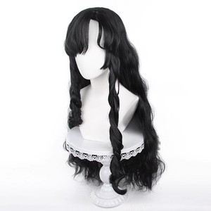 Wholesale <strong>Reverse</strong> <strong>1999</strong> <strong>Cosplay</strong> 80cm Long Black Body Wave Isolde Lolita Wig Synthetic Anime Heat Resistant Hair Wig for Party - Product Image 3
