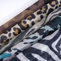Tissu en maille imprimé léopard numérique haute élasticité sur mesure, extensible dans les quatre sens, pour jupes et costumes de scène (vente en gros)
