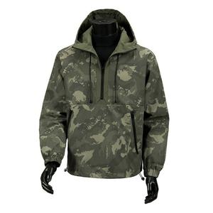 2025 Men's Techwear <b>Camo</b> Half-Zip Hoodie - Water-Resistant Adjustable Streetwear Autumn Utility Camouflage <b>Jacket</b> - Product Image 1