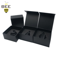 Scatola Regalo Rigida Magnetica con UV Nero, Confezione di Lusso per Profumi da Uomo o Orologi Personalizzati