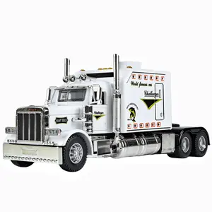 1:24 scale car models Actros American heavy truck trailer head Peterbilt 389 alloy model metal car alloy truck model toy