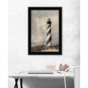 HMS Cape Hatteras faro 3 arte da parete nero incorniciato stampa 3D - Product Image 4