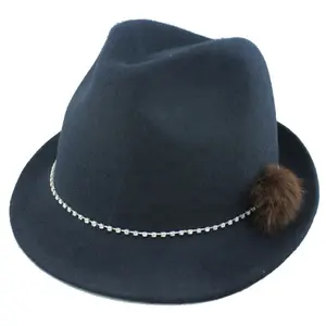 Lông Trilby 100% Úc Len Cảm Thấy Phụ Nữ Fedora Mũ