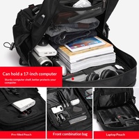 Sac à dos Oxford en polyester pour homme, grande capacité, extensible, multi-compartiments, pour voyage, ordinateur portable, bagage de cabine