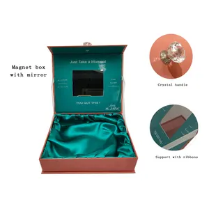 Confezione regalo di lusso personalizzata porta orologi cintura cosmetici confezione regalo scatole regalo in cartone con specchio per il presente lusso