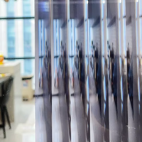 3D-Muster Geriffelte Glasfolie Selbstklebende Fensterfolie Sichtschutzfolie für Zuhause und Büro