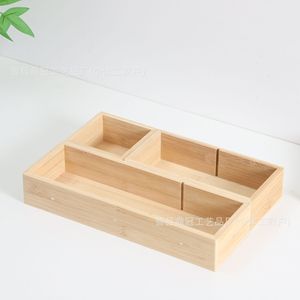 Bamboo Storage <b>Boxes</b> With Divider For <b>Makeup</b> Organizers Eco Friendly Shandong Made - Product Image 5