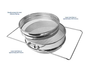 Beekeeping double layer 304 stainless steel honey filter/honey strainer with best price