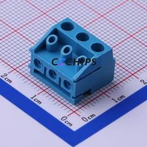 KF332K-5.0-3P Screw Terminal Block P=5mm Connector ( Construction: 1x3P )( Pitch: 5mm )( Color: Blue )( Total PIN Count: 3P ) - Product Image 1