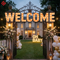Lettres et chiffres lumineux LED personnalisés, blanc chaud, blanc froid, alphabet décoratif lumineux pour mariage, anniversaire, remise de diplôme, événement, location
